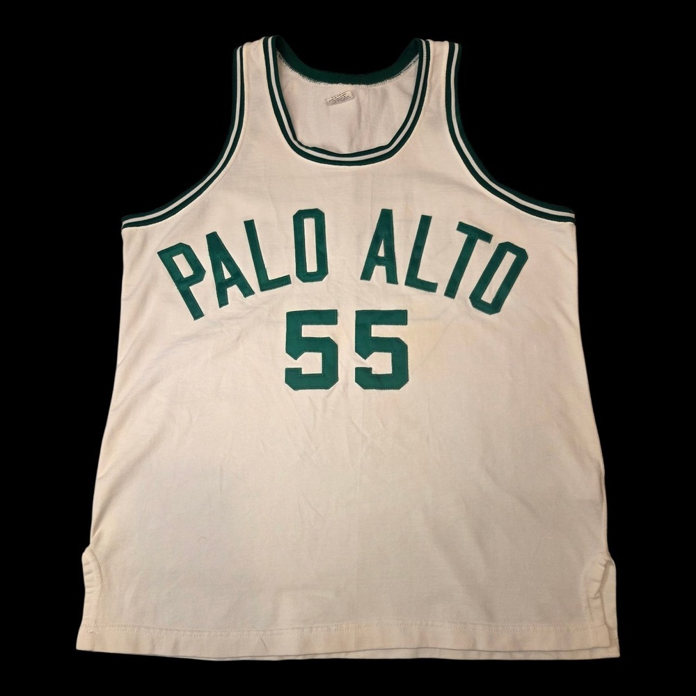 Vintage 70s/80s Basketball Jersey Palo Alto #55 Embroidered Sz 46 Power Mfg. Co.